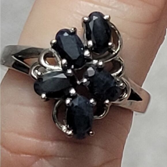 Midnight Sapphire Ring Size 5 - Picture 13 of 16